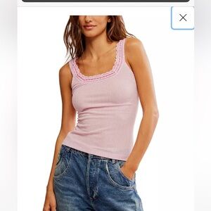 Free People Only You Tank-Pink/Rose-S-NWT